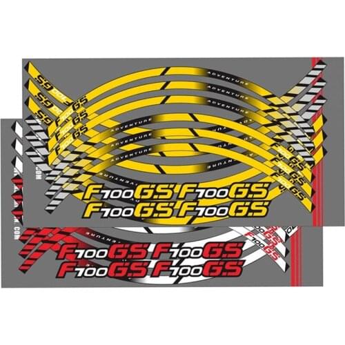 Motorcycle Tyre Sticker inner Rim Reflective Decoration Decal Accessories For BMW f700 gs F700GS logo