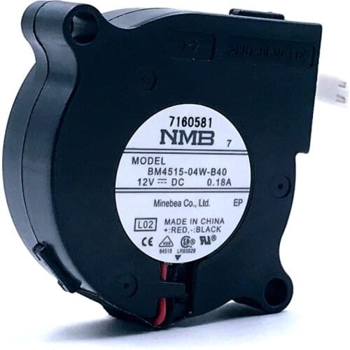 New For NMB BM4515-04W-B40 4515 45x45x15mm 45mm fan 12V 0.18A Double Ball Bearing Centrifugal Turbo Blower Fan