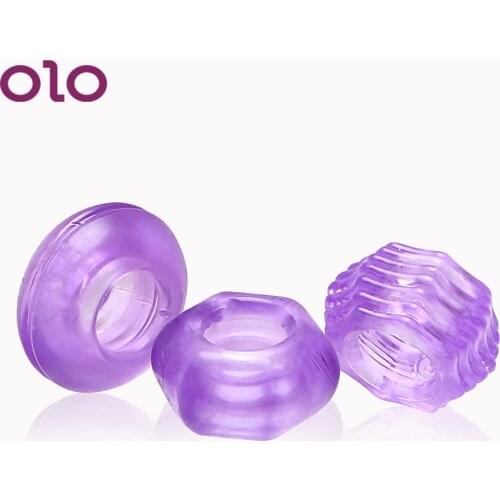 OLO 3Pieces/set Cock Ring Penis Ring Chastity Extender Ring Erotic Sex Toys For Men Penis Enlargement Sleeve Delay Ejaculation