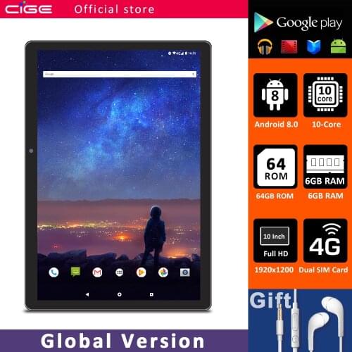10 Inch Tablet PC New Android Tablets 3G 4G Phone Call 10 Core 6GB 64GB ROM Bluetooth Wi-Fi 2.5D Steel 1920x1200 FHD Screen