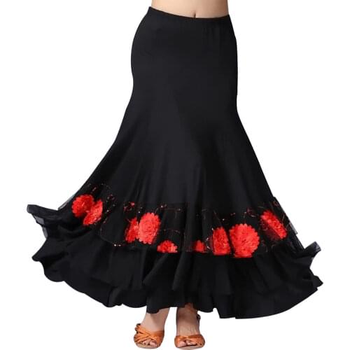 Ballroom Dance Dress For Lady/Flamenco Dancing Skirt/Standard Dance Dress/Ballroom Skirt Long
