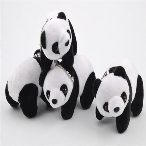 Keyring Plush Panda Toy , 10CM Approx. Stuffed Animal Keychain Doll