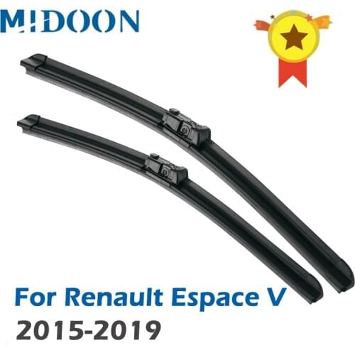 MIDOON Wiper Front Wiper Blades For Renault Espace V 2015 2016 2017 2018 2019 Windshield Windscreen Front Window 30"+28"
