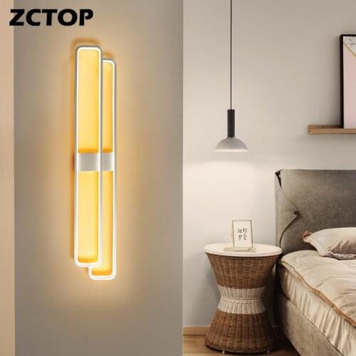 LED Wall Lights Nordic Luxury Simple and Modern for Hotel Bedside Living Room Light Fixture Indoor Lighting White Gold Wall Lamp
