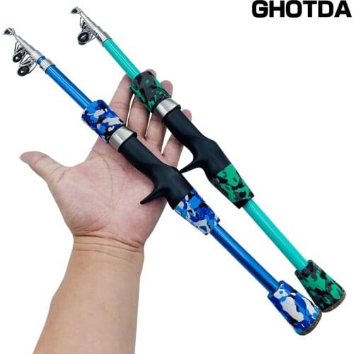 Telescopic Fishing Pole Molding Portable Carp Telescopic Rock Fishing Rod Pole Camouflage 1.3m 1.5m 1.8m Fishing Rod