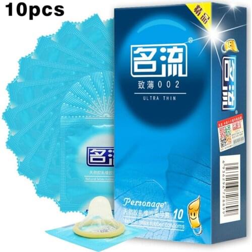 Mingliu 10pcs/lot Ultra Thin Condoms Natural Latex Smooth Condones Lubricating Penis Sleeve Safe Sex Tool for Men