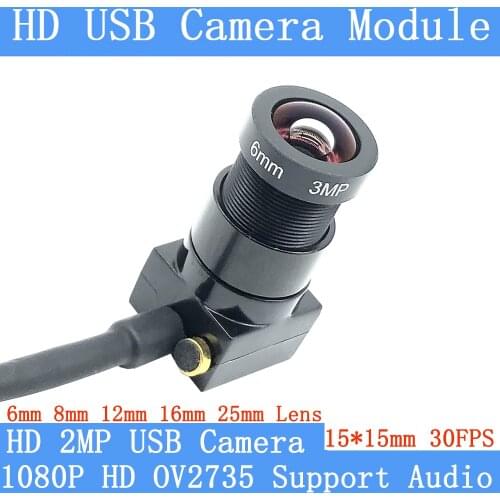 1080P Full HD 30FPS Low Distortion Webcam OTG UVC Plug Play 2MP USB Camera Module Audio Support For Android Windows 6mm 8mm Lens