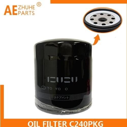 Forklift Parts Engine Oil Filter Fit Isuzu C240 Engine C240PKG C240PKJ Machine Filter Element 8-97049708-1