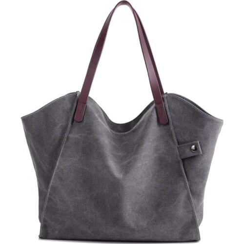 Womens Canvas Shoulder Bag Hobo Handbag Multi-pocket Tote Bag Casual Daily Top Handle Purse Ladies Large Capacity Handbag