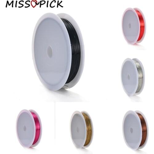 0.2-0.8mm Multicolor Copper Wire Bracelet Necklace DIY Colorfast Beading Wire Jewelry Cord String for Handmade Craft Making