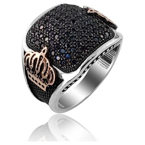 925 Silver Crown Covered Kayi Ertugrul Rings for Men