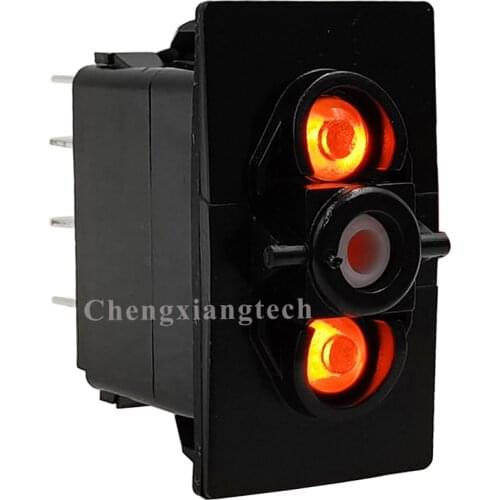Car Boat -Orange Led Light - Switch Base On Off, (On) Off, On Off On, (On) Off (On), (On) off On, 12v 10a/24v 10a