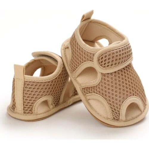 Summer Newborn Boys Fashion Hollow Out Sandals Baby Boy Non Slip Cotton Soft Non Slip Walking Shoes 0-18M