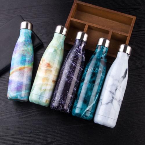 1pc Vacuum Insulated Water Bottle Hot Cold Double Wall Stainless Steel Bottle 500ml