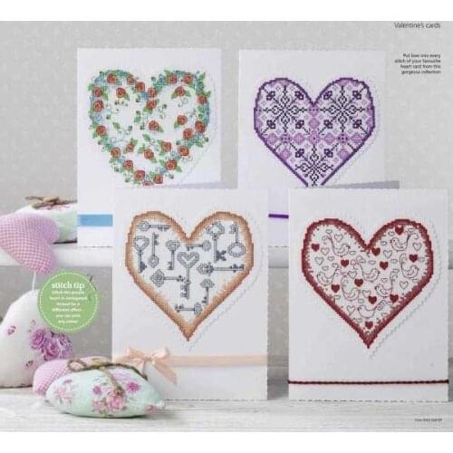 Flower Heart Cards 36-36 Cross Stitch Kit Packages Counted Cross-Stitching Kits Cross stich Painting Set