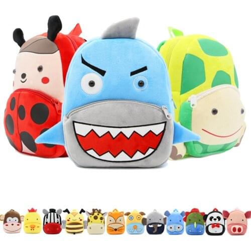 Cartoon Animals Children School Bags Cozy Soft Plush For Toddler Baby Snacks Candy Backpack Kindergarten Kids Mochila Infantil