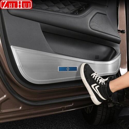 For GWM Poer Ute 2021 2022 Stainless Steel Car Styling Door Anti Kick Pad Protection Side Edge Mat Protector Board Accessories