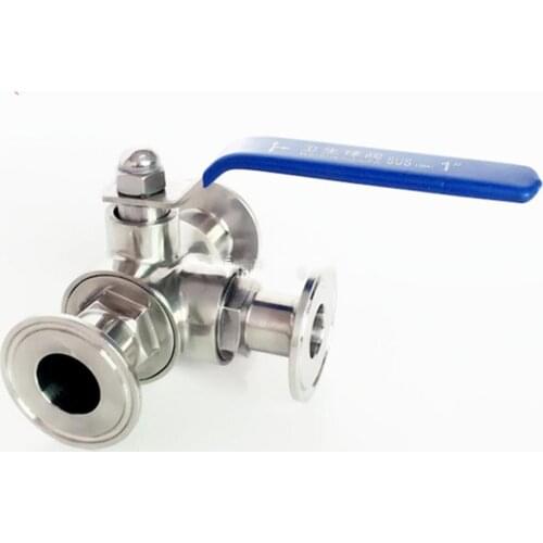 Fit 63mm Pipe OD x 2.5" Tri Clamp Sanitary T-Port Ball Valve SUS 316L Stainless Beer Brewing Home