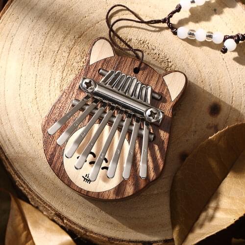 Hluru kalimba thumb piano instrument mini kalimba 8 keys Small personality Beginner portable finger piano