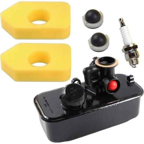 795477 Carburetor with 494406 Fuel Tank 698369 Air Filter 694394 Primer Bulb for briggs & stratton 10A902 Engine Replace1