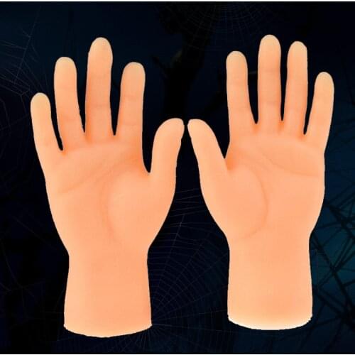 Hot Selling Screepy Halloween Mini Finger Hands Tiny Left Right Hand for Game Party Costume