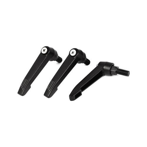 M10x20mm Thread 80mm Long Lever Lathe Machinery Adjustable Clamping Handle 3pcs