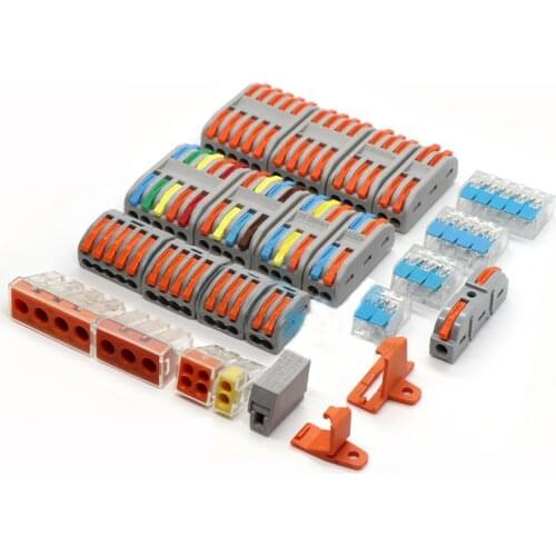 Mini Fast Wire Cable Connectors Universal Compact Conductor Spring Splicing Wiring Connector Push-in Terminal Block SPL-2/3 LED