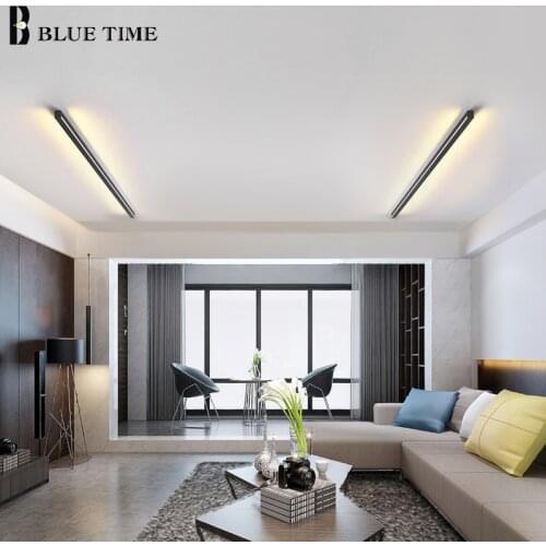 120CM 100CM 80CM Minimalist Led Ceiling Light For Living room Bedroom Dining room Indoor Ceiling Lamp Black Finished 110V 220V