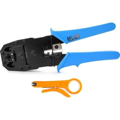 Multifunctional Network Crimping Tool cable crimper with Stripper for rj45 rj11 ethernet telephone cable plug connector keystone