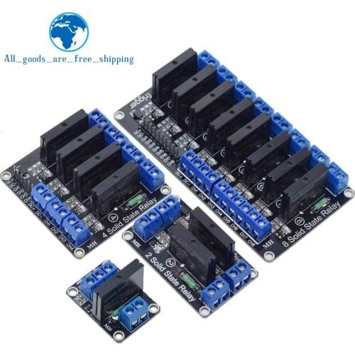 TZT 5V Relay 1 2 4 8 Channel OMRON SSR High Low Level Solid State Relay Module 250V 2A For Arduino