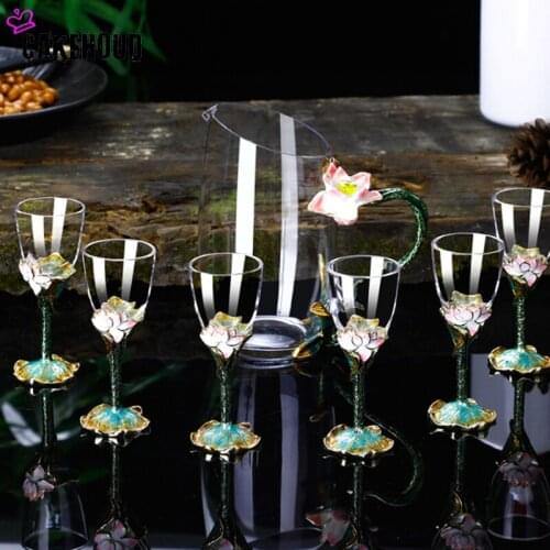 CAKEHOUD A Set Of Household Crystal Glass Wine Set Linlangcai Wine Glass Decanter Creative Restaurant Red Wine Wine Glass