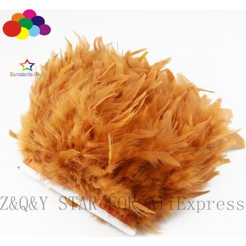 Natural turkey feather 10-15CM dyed loess edging DIY stage performance costume craft jewelry feather