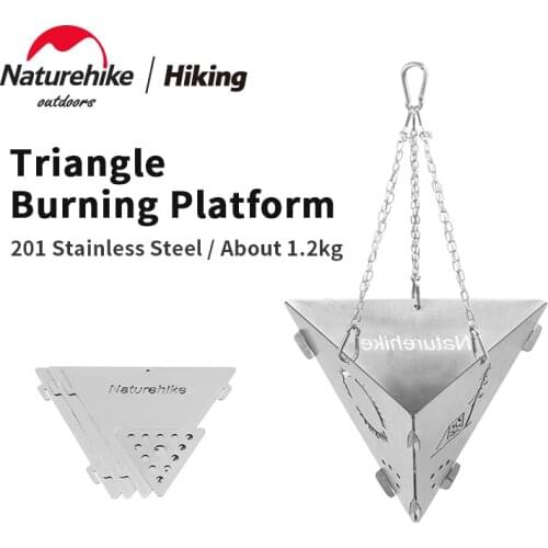 Naturehike Camping Triangle Burning Platform 700g Ultralight Stainless Steel Grill Outdoor Bonfire Warm Oneself Hanging Furnace
