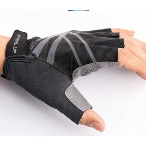 Non-slip Half Finger Gloves with Wrist Wrap Support Padded Fitness Short Open Finger Glove for Riding Sports Summer Health99