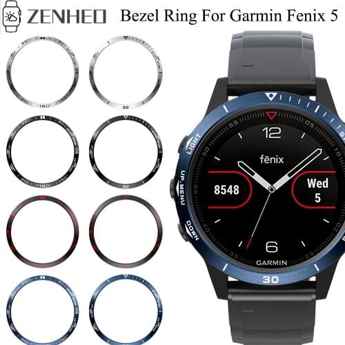 Stainless Steel Bezel Ring Cover For Garmin Fenix 5 Bezel Styling Case Cover Anti-scratch Protection Frame