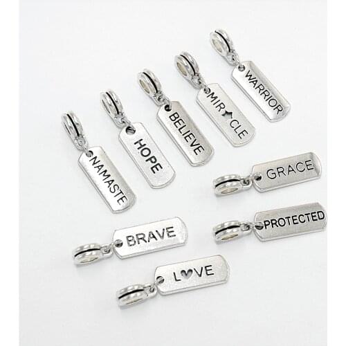 Wholesale Bulk Beads 9pcs Print Charms Pendants Suitable for Womens Necklace Bracelets Jewelry Making