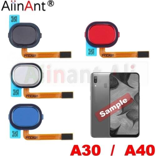 Original Back Home Button Touch ID Key Fingerprint Sensor Flex Cable For Samsung Galaxy A30 A40 A305F A405F