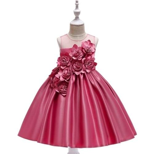 Girl Dresses Elegant Princess Dress Kids Dresses For Girls Wedding Party Flowers Costume girldress Children Clothing vestidos