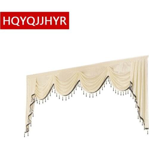 Luxury Valance customized for living room bedroom kitchen villa window curtain top (not included curtain and tulle)