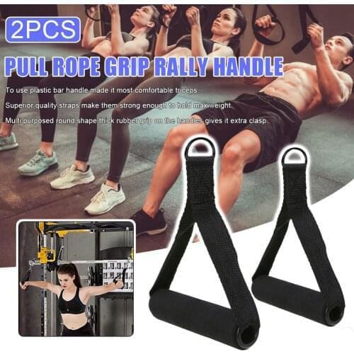 Gym Handle Extra Wide Foam Grips for Fitness Crossfit Lifting Pulling Workout Heavy Duty D-ring Pull Rope Cable Tube Accessories