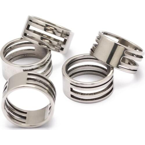 1PCS 21x10mm Stainless Steel Jump Rings Open Close Tools Silver Color Finger Circle For DIY Jewelry Making Accessories