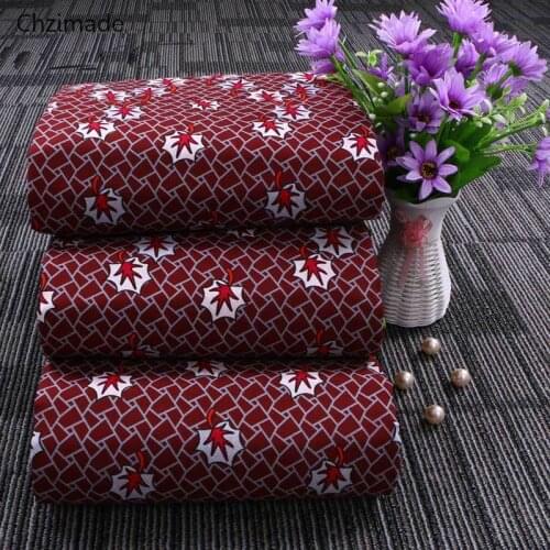 Lychee Life 1Yard Ankara African Real Wax Fabric Maple Leaf Printed Fabric For Party Dress Making Diy Sewing Crafts