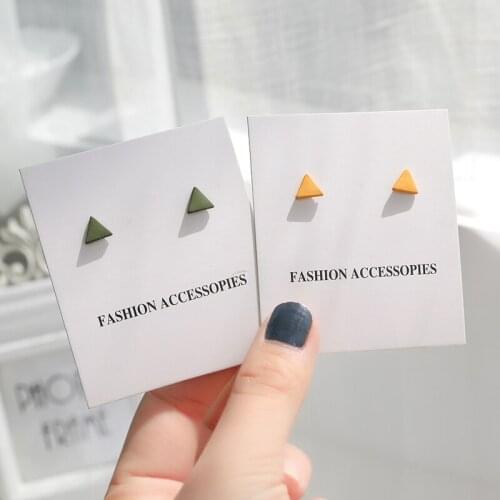 Triangle earrings female metal Simple personality web celebrity stud earrings fashion woman earrings fine jewelry earrings