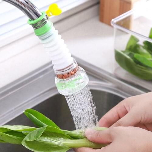 Kitchen Faucet Extender 360 Degree Adjustable Water Saving Splash-proof Water Tap Bathroom Faucet Extender Home Kitchen Accessor