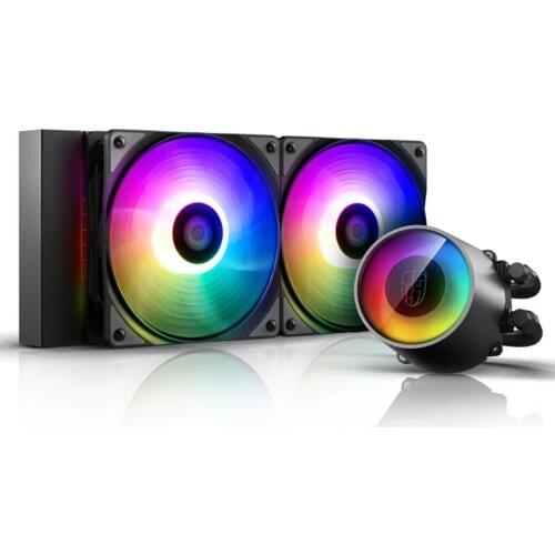 DEEPCOOL CASTLE 240RGB V2 240mm CPU Water cooling With 5V/3PIN RGB PWM Fan CPU Liquid Cooler For intel 1155 2011 AMD AM4 AM3