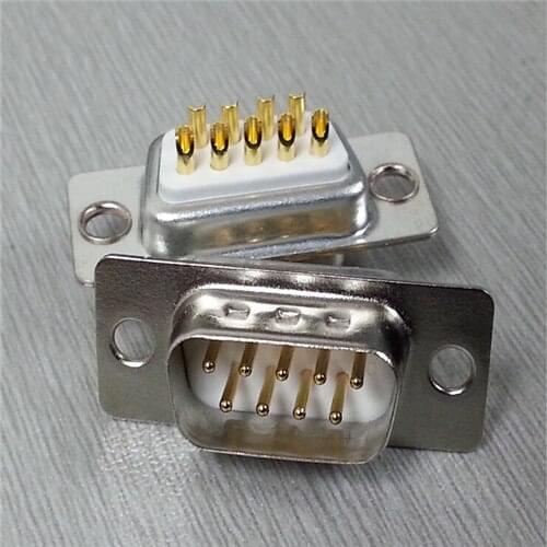 High Quality D-SUB Gold-plated 3U Bur DB9P Male Connector Unilink RS232 Serial DB9P Male Connector