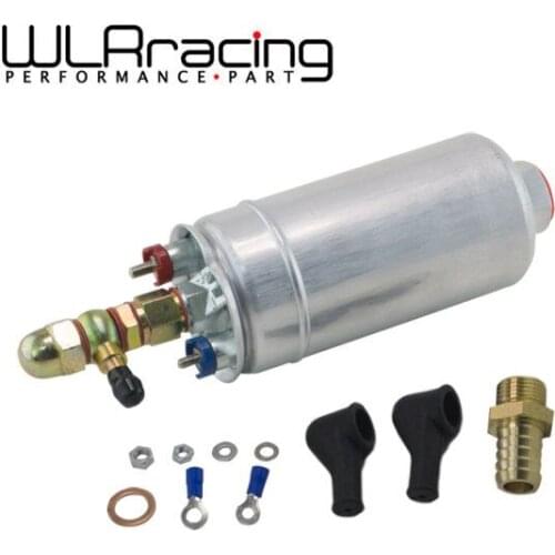 WLR RACING - Hot Sale External Fuel Pump 0580 254 044 FUEL PUMP WITH BANJO FITTING KIT HOSE ADAPTOR UNION 8MM OUTLET TAIL