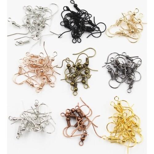 100pcs/lot 20x17mm Earring Findings Ear Clasps Hooks Fittings DIY Jewelry Making Accessories Iron Hook Ear wire Jewelry Supplies