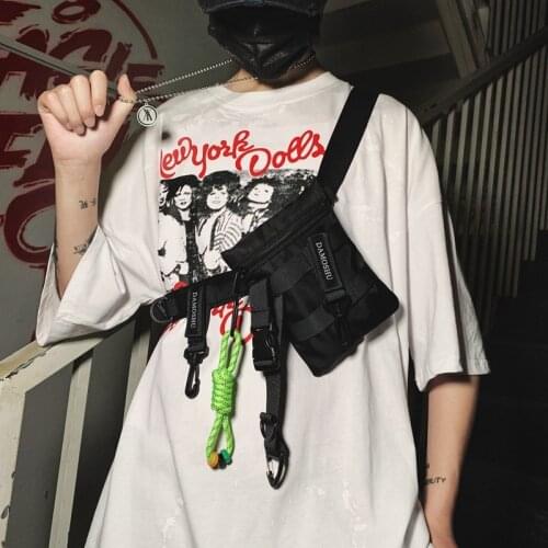 Women bag street style chest bag Nylon Flap Fashion Unisex Solid Shoulder Bags Euro-America style multi-function MINI bag