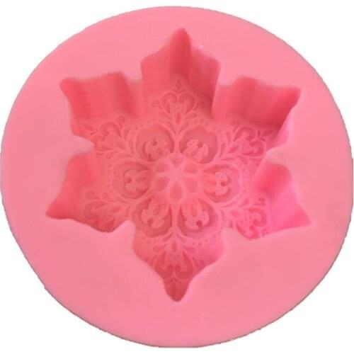 1PC Snowflake Shape Handmade Soap Silicone Molds DIY Concrete Candle Aromatherapy Making Mould Crafts
